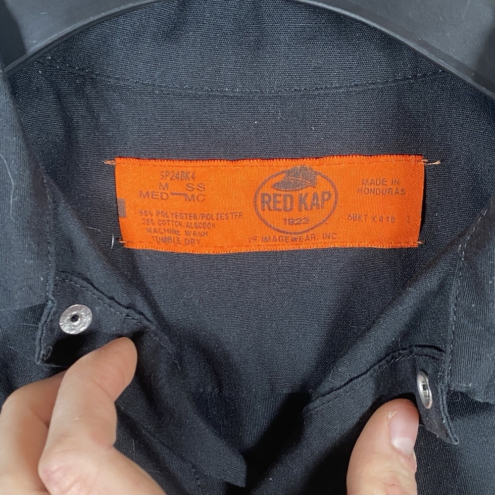 Red Kap Work Shirt Men's M Black "Release the Kraken" The Kraken Spiced Rum - Picture 4 of 7
